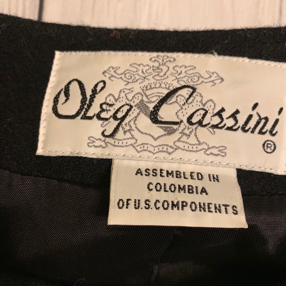 VTG Oleg Cassini Size 8 Wool Blend 2pc Skirt Suit - Picture 6 of 8